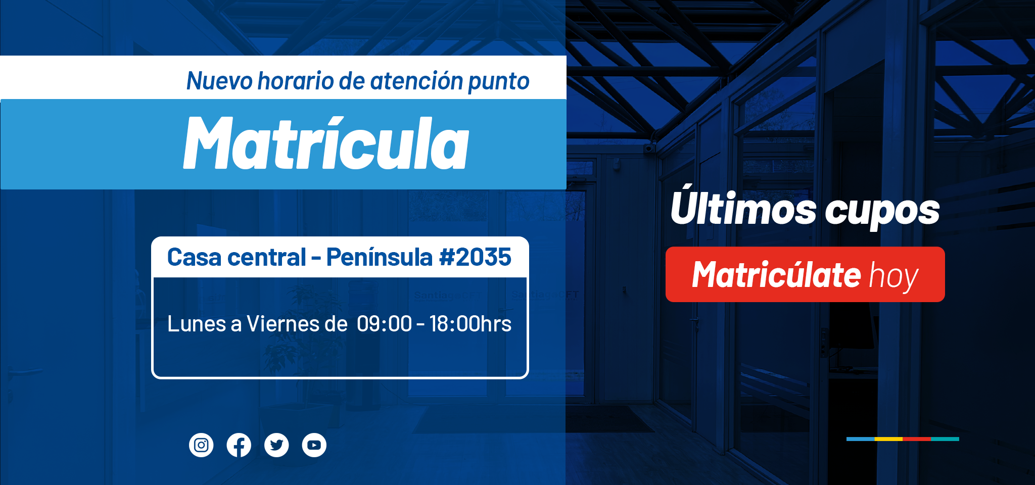 Nuevo horario admision WEB